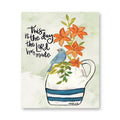 This is the Day Bluebird Lily Wrapped Canvas