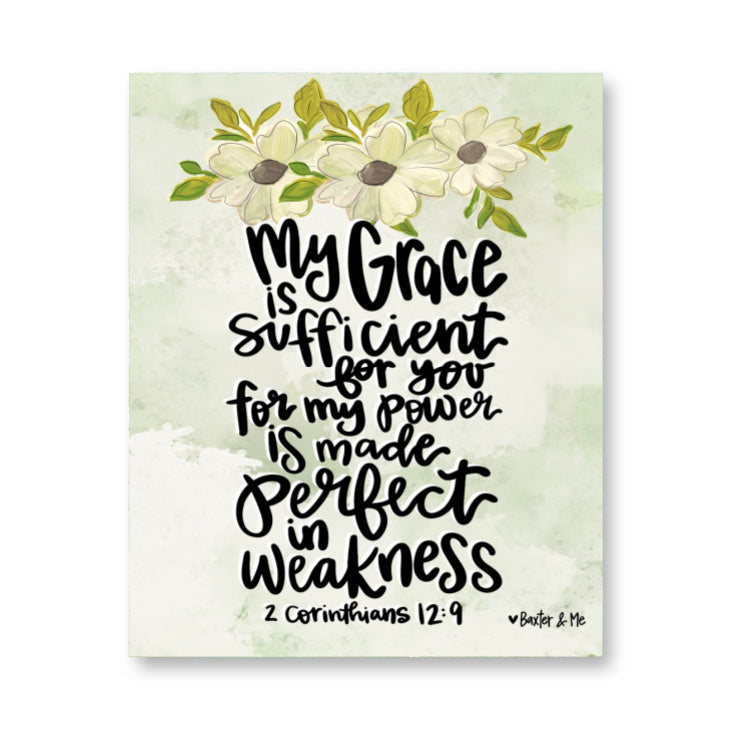 Grace is Sufficient Wrapped Canvas