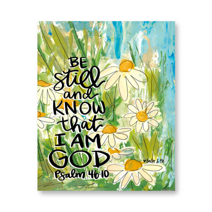 Be Still Daisies Wrapped Canvas