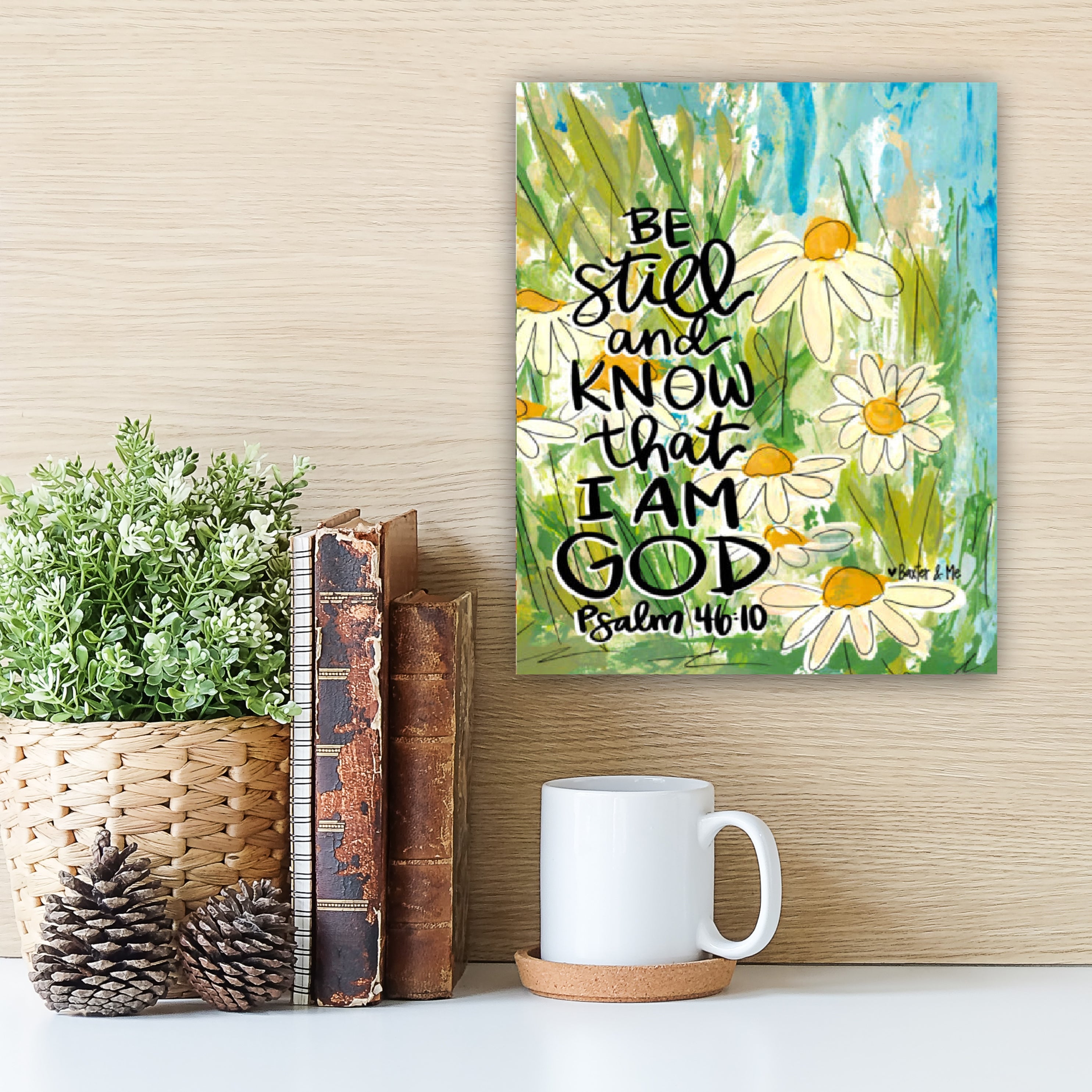 Be Still Daisies Wrapped Canvas