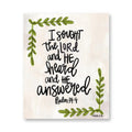 Sought the Lord Wrapped Canvas