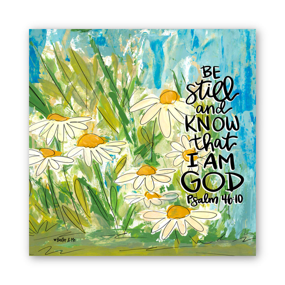Be Still Daisies Wrapped Canvas