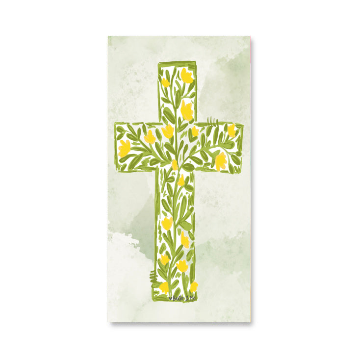 Yellow Tulip Cross Wrapped Canvas