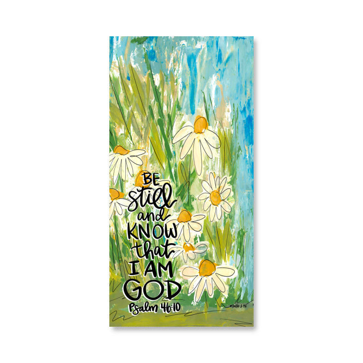 Be Still Daisies Wrapped Canvas