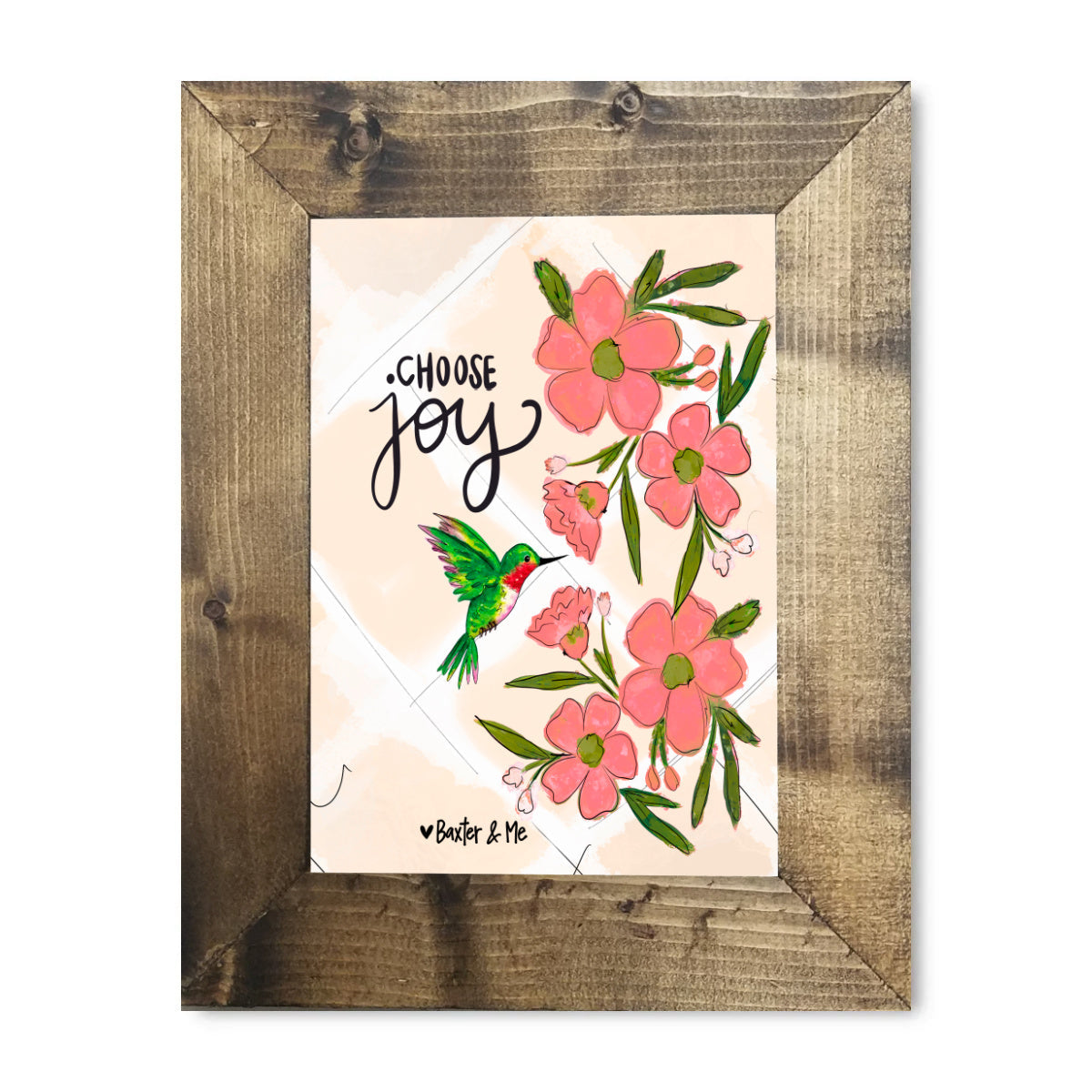 Choose Joy Hummingbird Framed Art
