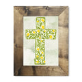 Yellow Tulip Cross Framed Art