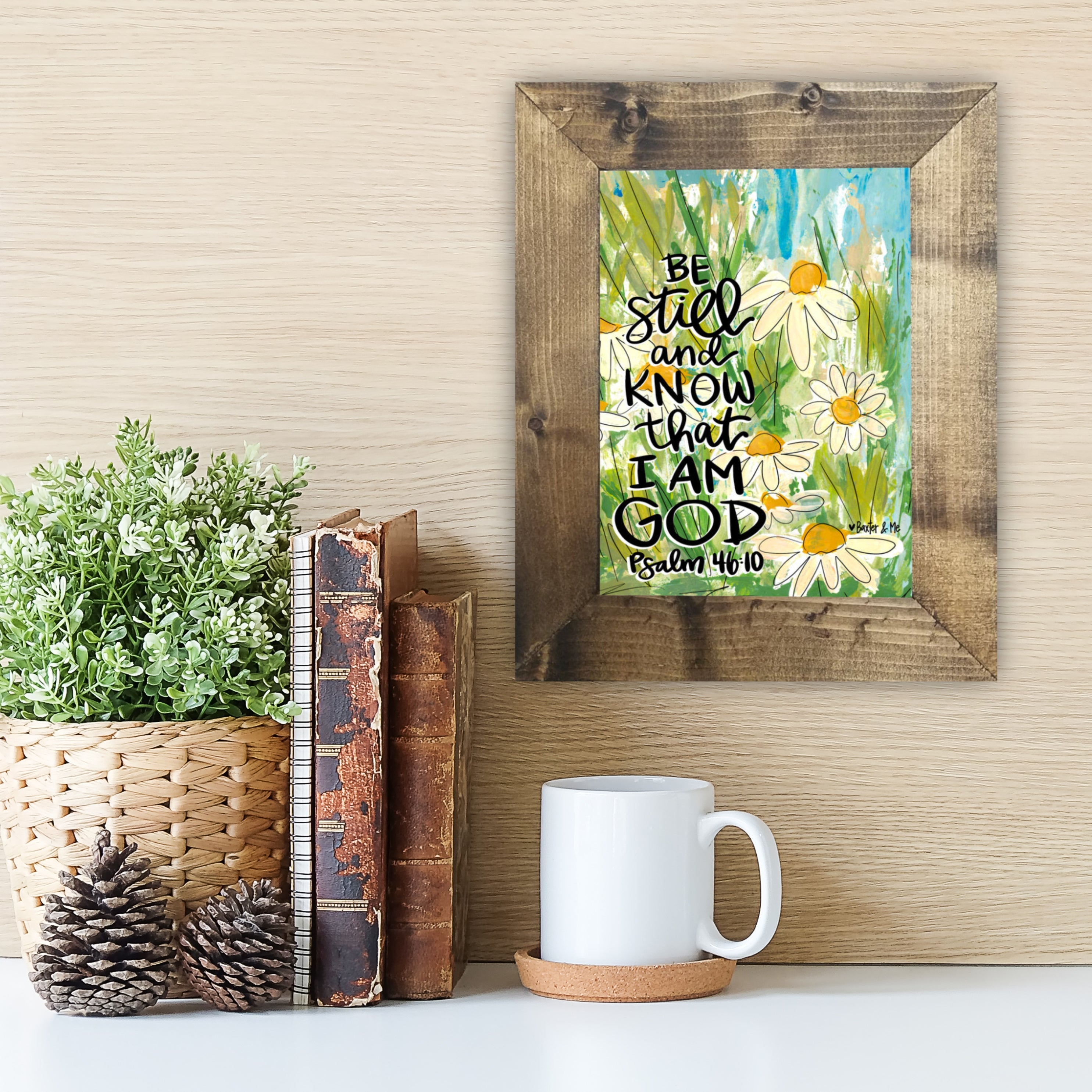 Be Still Daisies Framed Art