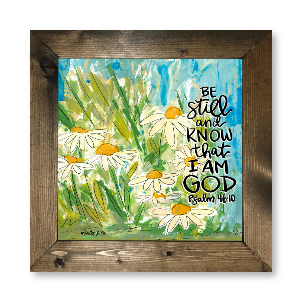 Be Still Daisies Framed Art