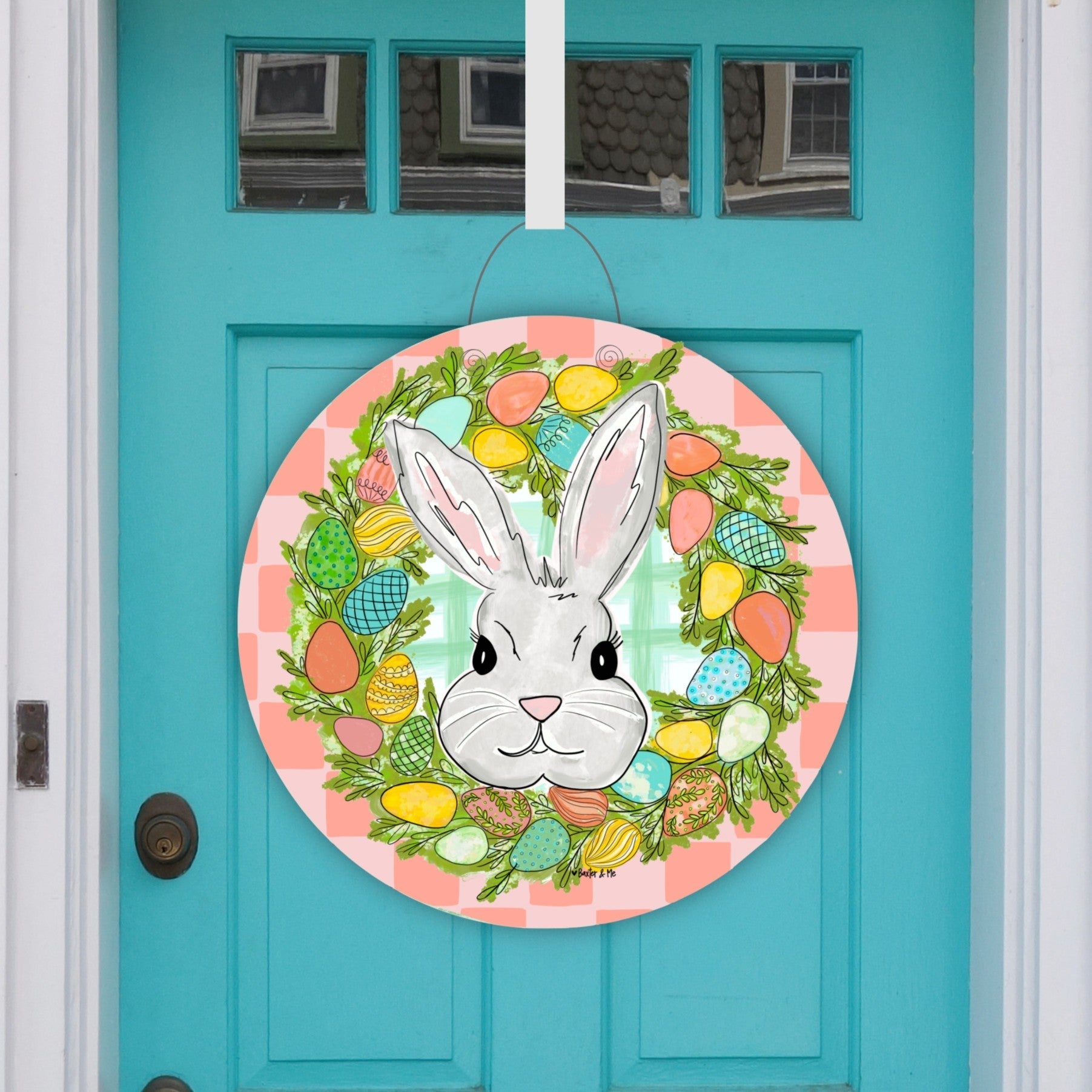 Bunny Egg Wreath Door Hanger