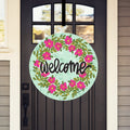 Pink Petal Welcome Door Hanger