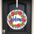 Rosie Welcome in Blue Door Hanger