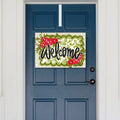 Green Scalloped Frame Floral Door Hanger