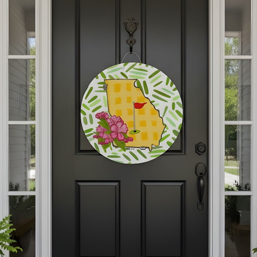 The Georgia Green Golf Door Hanger