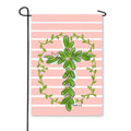 Pretty Pink Cross Garden Flag