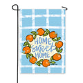 Home Sweet Home Orange Wreath Garden Flag