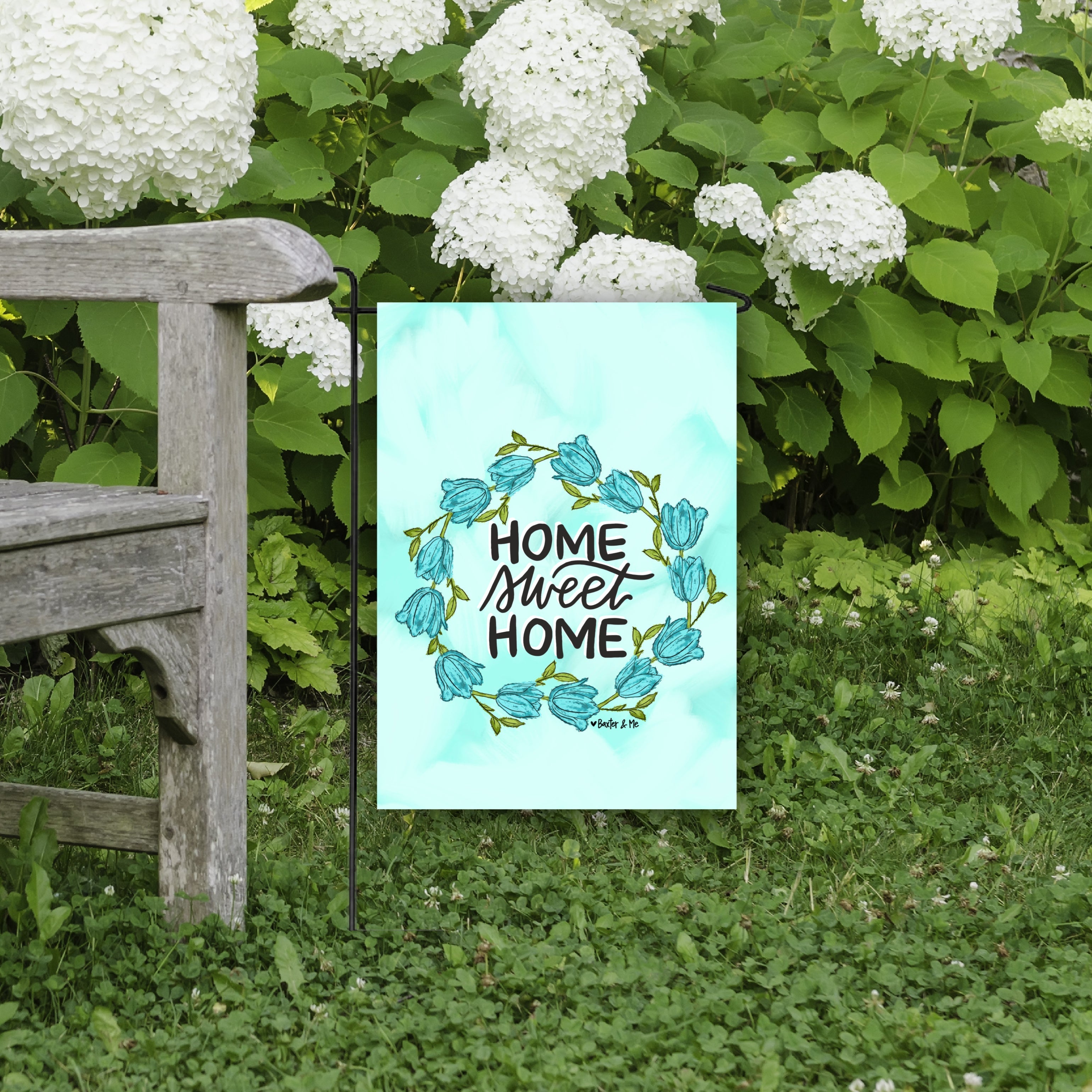 Blue Tulip Home Sweet Home Garden Flag