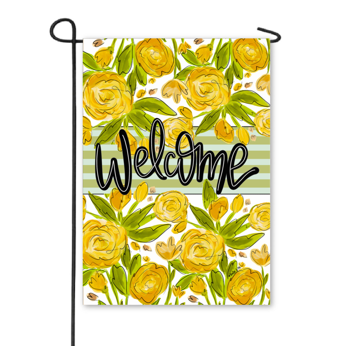 Welcome Sunny Petals Garden Flag