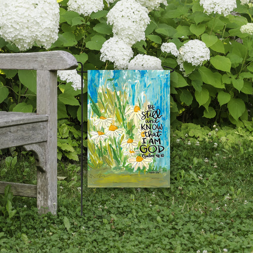 Be Still Daisies Garden Flag