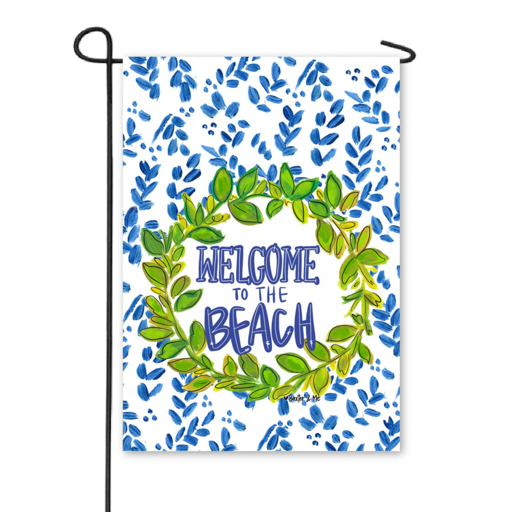 Willow Welcome to the Beach Garden Flag
