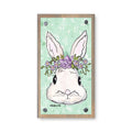 Lavender Floral Bunny Happy Block