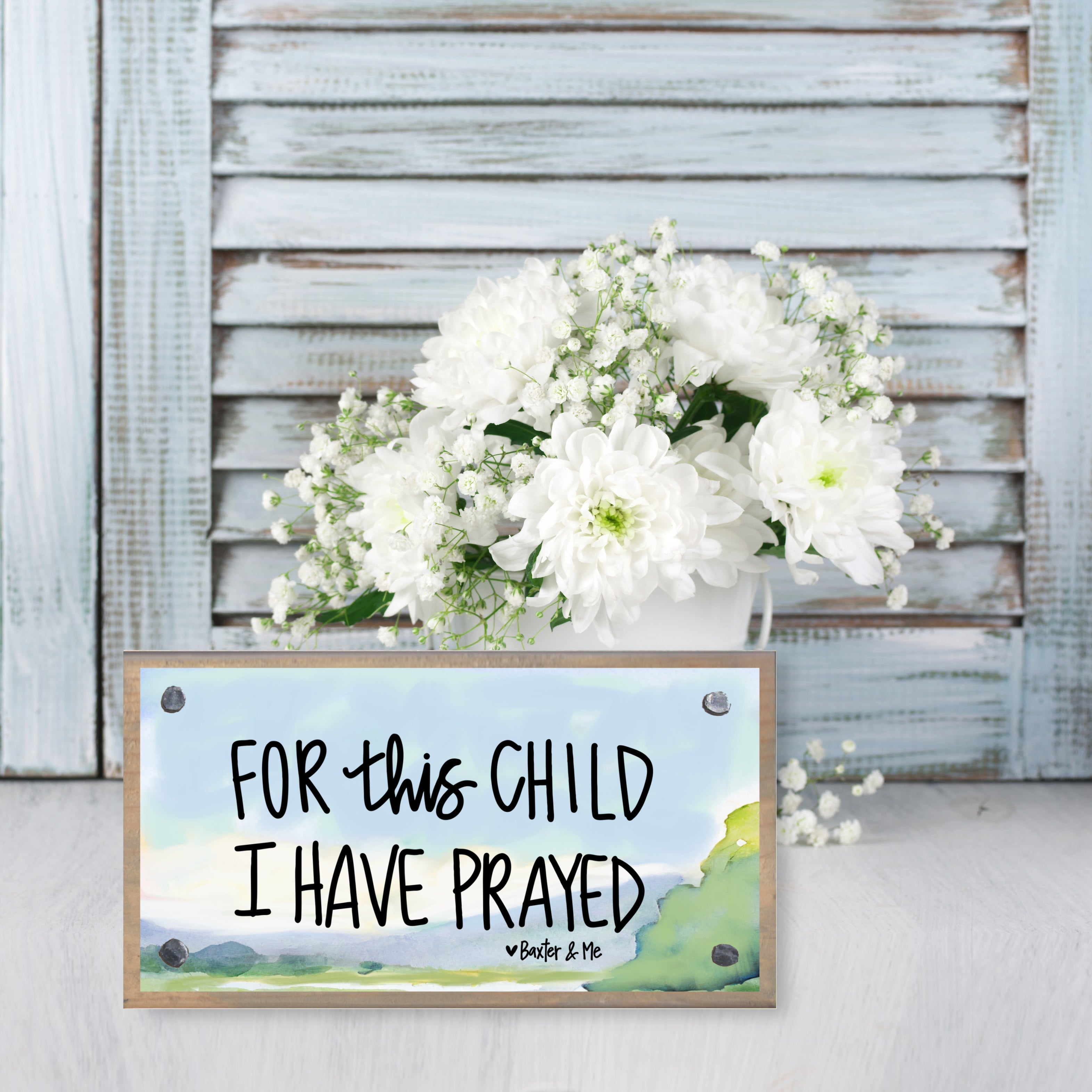 For this Child Watercolor Happy Block