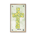 Yellow Tulip Cross Happy Block