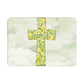 Yellow Tulip Cross Mouse Pad