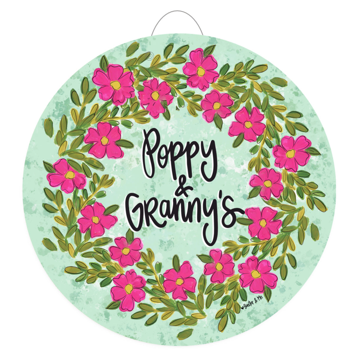 Pink Petal Welcome Door Hanger