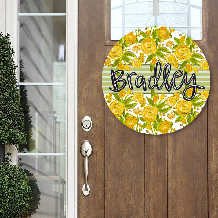 Welcome Sunny Petals Door Hanger
