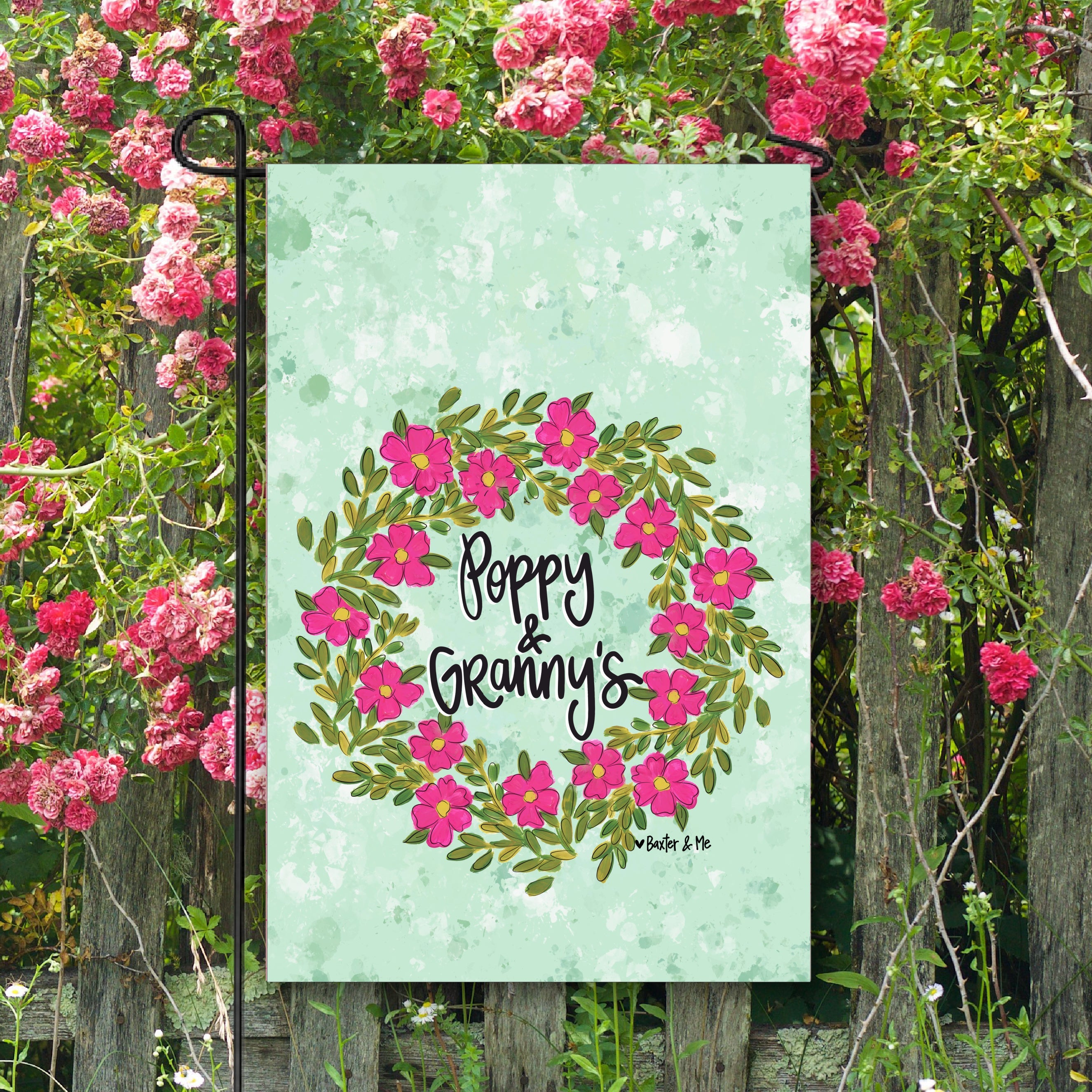 Pink Petal Welcome Garden Flag