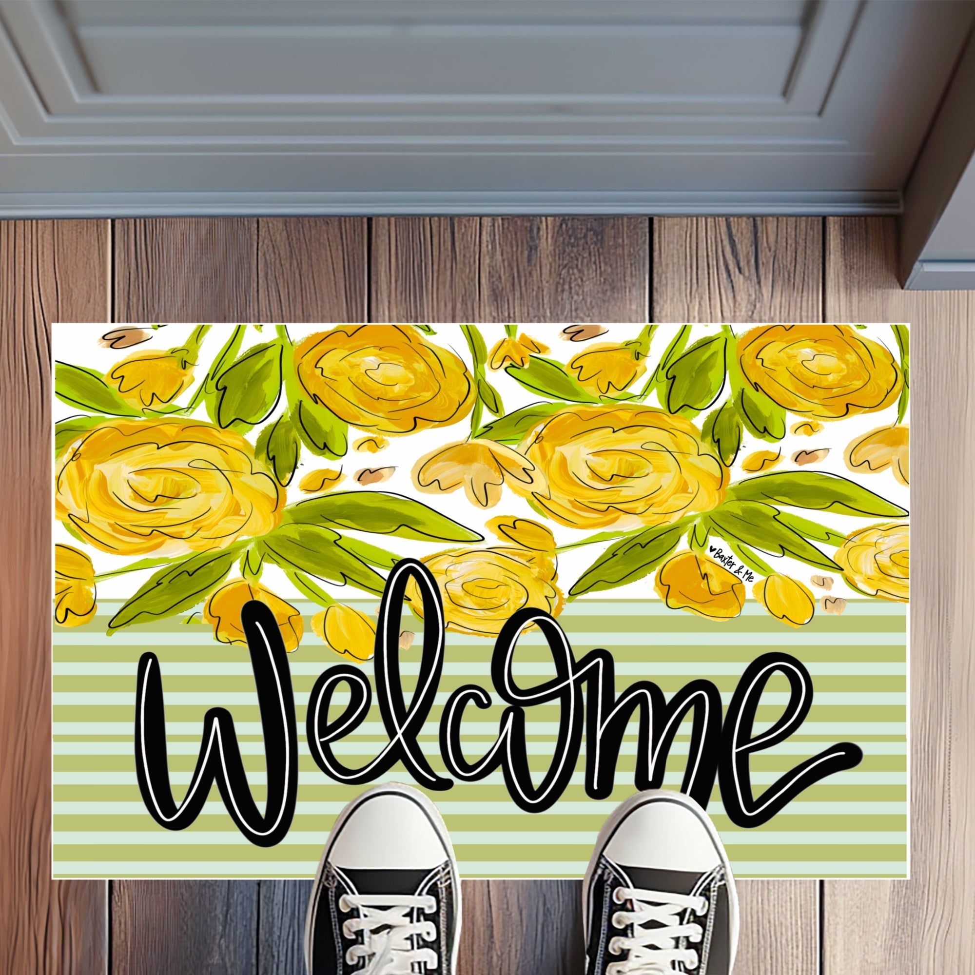 Welcome Sunny Petals Rug Floormat