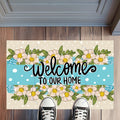 Welcome to Our Home Floral Rug Floormat