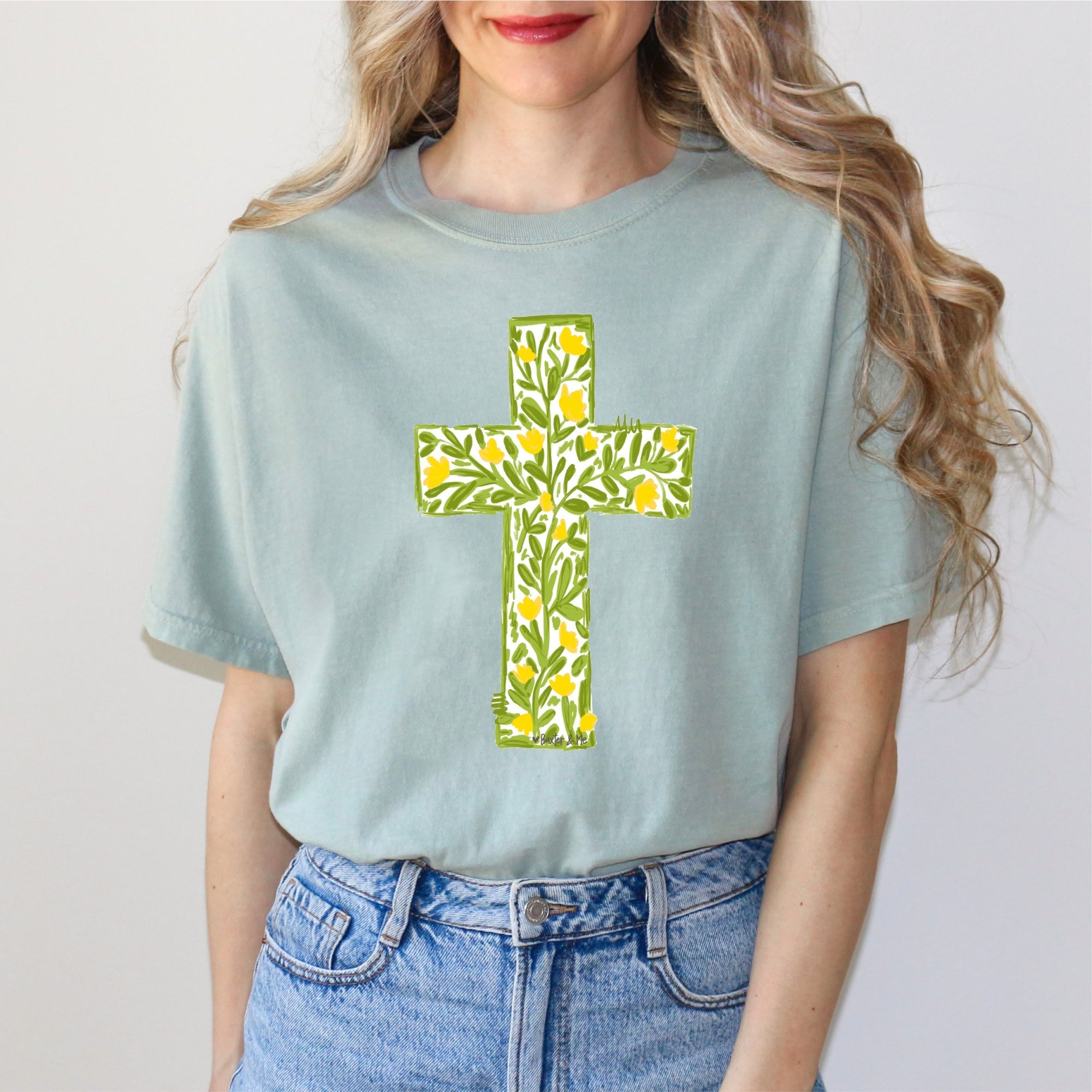 Yellow Tulip Cross T-Shirt